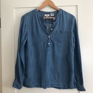 Levi’s Long Sleeve Chambray Denim Top
